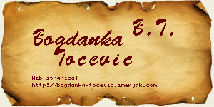 Bogdanka Točević vizit kartica